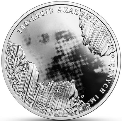 Moneta 10 zł 200-lecie Akademii Sztuk Pięknych im. J. Matejki 2019