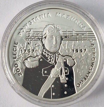 Moneta 10 zł 200-lecie powstania Mazurka Dąbrowskiego 1996