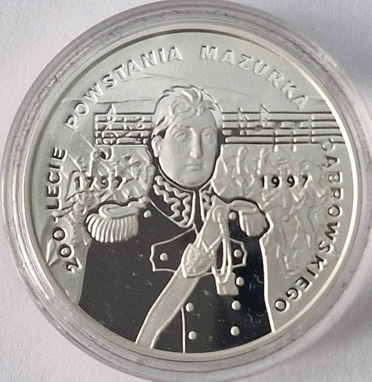 Moneta 10 zł 200-lecie powstania Mazurka Dąbrowskiego 1996
