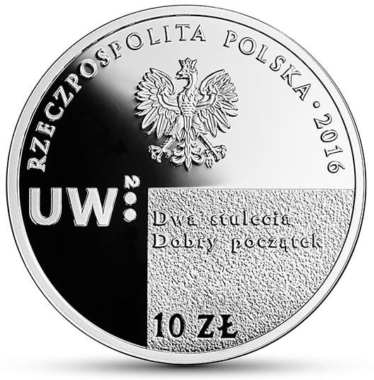 Moneta 10 zł Uniwersytet Warszawski 2016