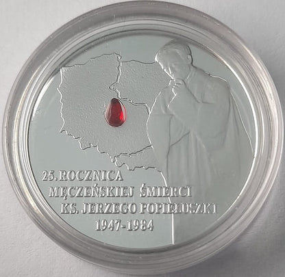 Moneta 10 zł 25. rocznica śmierci ks. Jerzego Popiełuszki 2009 r.