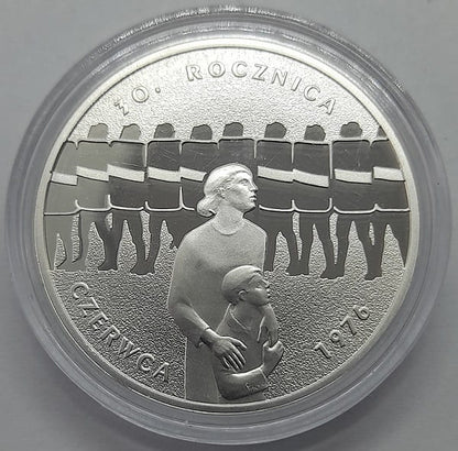 Moneta 10 zł 30 rocznica Czerwca 76 2006