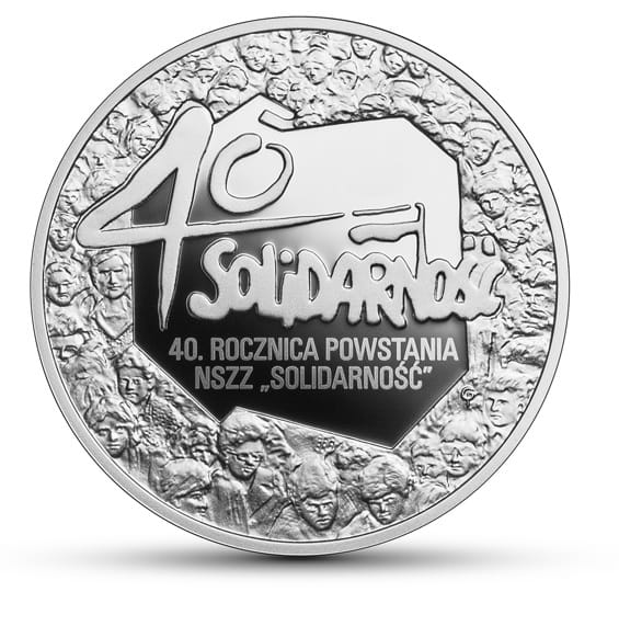 Moneta 10 zł  40. rocz.  NSZZ Solidarność 2020 r.
