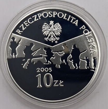 Moneta 10 zł 60 rocz. zakończenia II Wojny Światowej 2005 r.