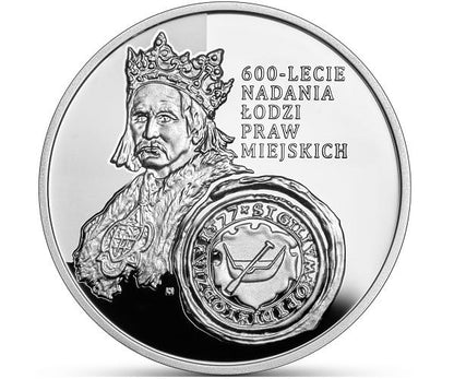 Moneta 10 zł 600-lecie nadania Łodzi praw miejskich 2023