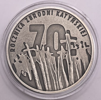 Moneta 10 zł 70 rocznica zbrodni Katyńskiej 2010