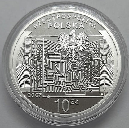 Moneta 10 zł 75 lat złamania szyfru Enigmy - Enigma 2007
