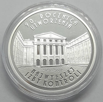 Moneta 10 zł 90 rocznica powstania NIK 2009