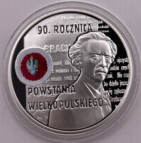Moneta 10 zł 90 rocznica powstania Wielkopolskiego 2008
