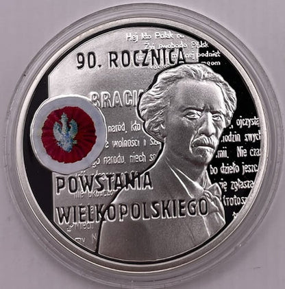 Moneta 10 zł 90 rocznica powstania Wielkopolskiego 2008