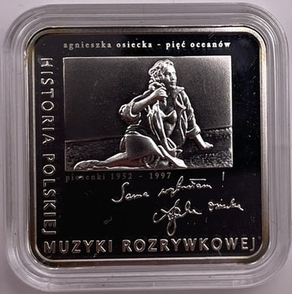 Moneta 10 zł Agnieszka Osiecka kwadrat 2013 r.