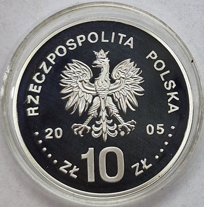 Moneta 10 zł August II Mocny półpostać 2005