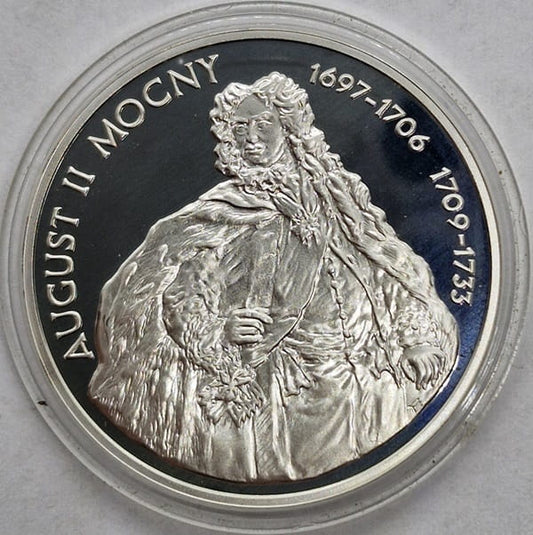 Moneta 10 zł August II Mocny półpostać 2005