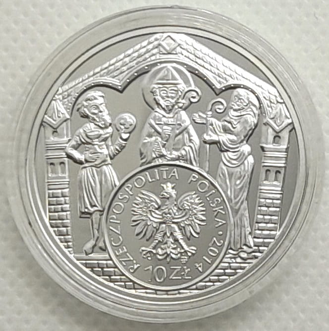 Moneta 10 zł Brakteat Mieszka III 2014 r.