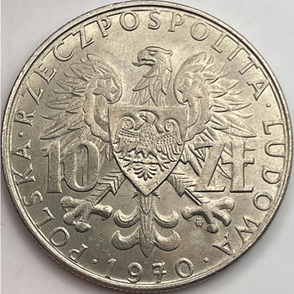 Moneta 10 zł Byliśmy jesteśmy będziemy 1970
