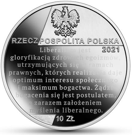 Moneta 10 zł Ferdynand Zweig 2021