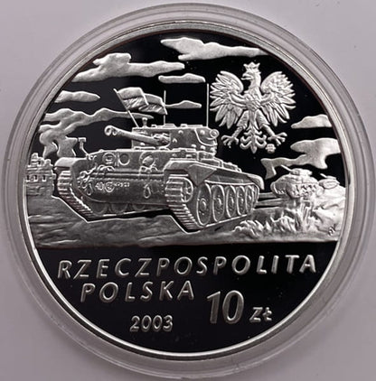 Moneta 10 zł generał Stanisław Maczek 2003