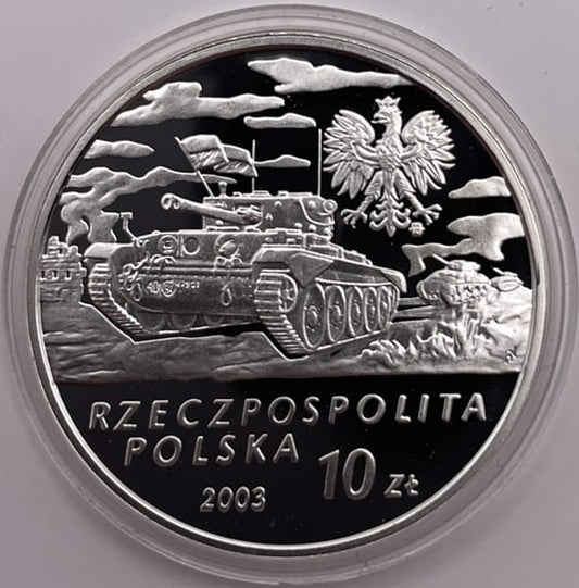 Moneta 10 zł generał Stanisław Maczek 2003
