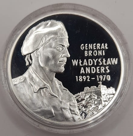 Moneta 10 zł generał Władysław Anders 2002 r.
