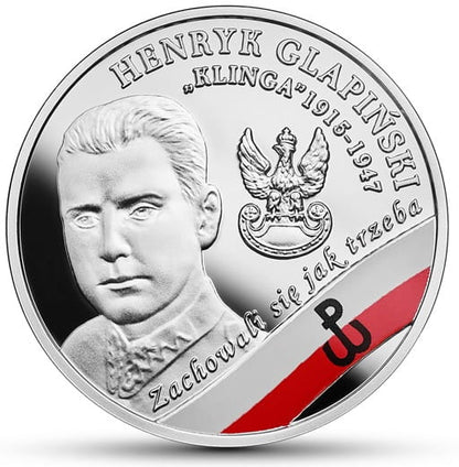 Moneta 10 zł Henryk Glapiński "Klinga" 2017 r.