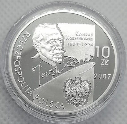 Moneta 10 zł Konrad Korzeniowski Joseph Conrad 2007
