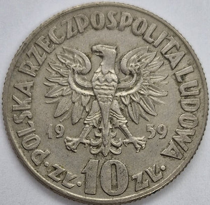 Moneta 10 zł Mikołaj Kopernik 1959 stan 3