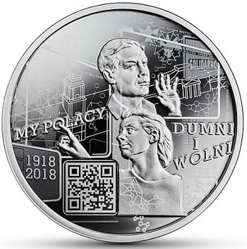 Moneta 10 zł My Polacy Dumni i Wolni 2018 r.