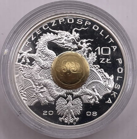 Moneta 10 zł Pekin kula 2008