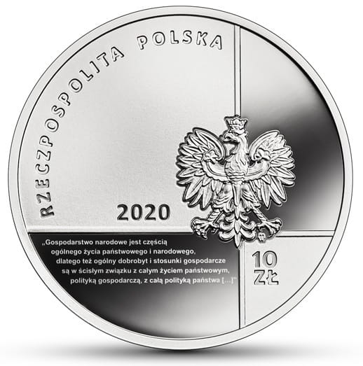 Moneta 10 zł Stanisław Głąbiński 2020 r.