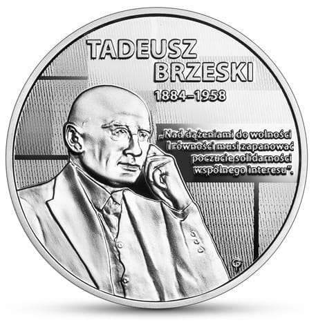 Moneta 10 zł Tadeusz Brzeski 2021