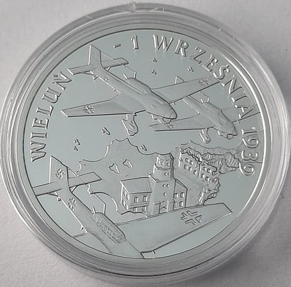 Moneta 10 zł Wrzesień 1939 Wieluń 2009