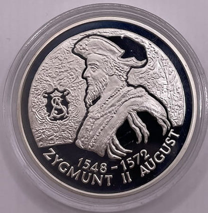 Moneta 10 zł Zygmunt II August popiersie 1996