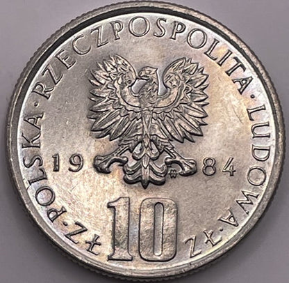 Moneta 10 zł Bolesław Prus 1984