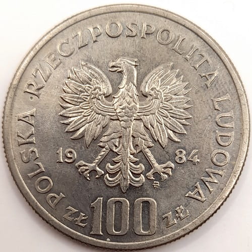 Moneta 100 zł 40 lat PRL 1984