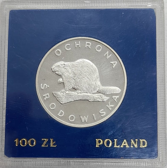 Moneta 100 zł Bóbr 1978