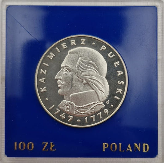 Moneta 100 zł Kazimierz Pułaski 1976