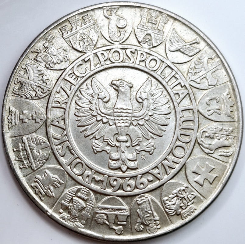 Moneta 100 zł Mieszko i Dąbrówka 1966 r.