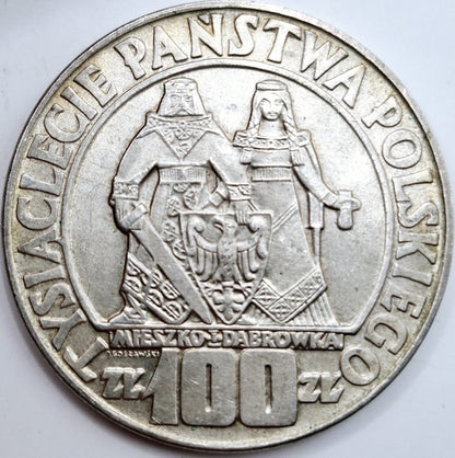 Moneta 100 zł Mieszko i Dąbrówka 1966 r.