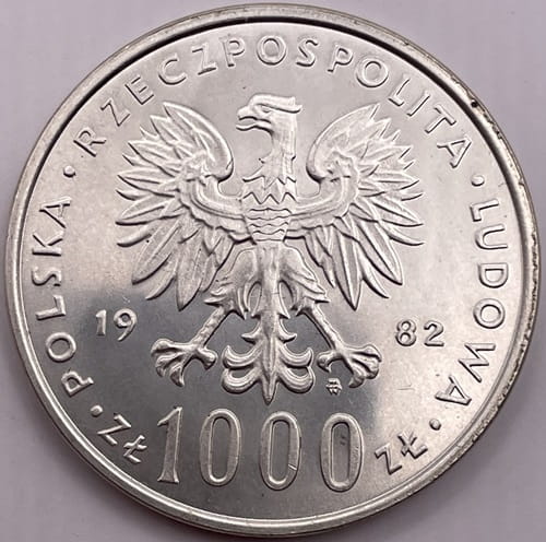 Moneta 1000 zł Jan Paweł II 1982