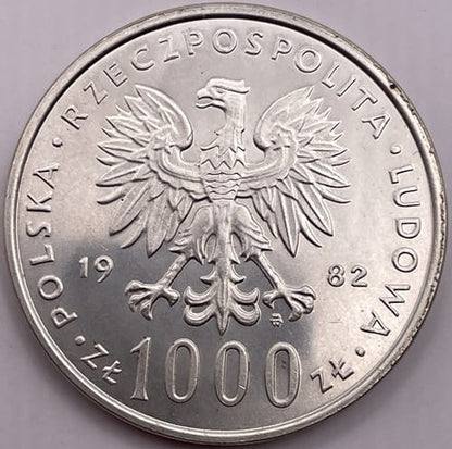 Moneta 1000 zł Jan Paweł II 1982