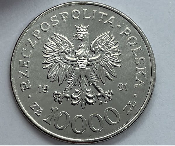 Moneta 10000 zł 200 rocznica Konstytucji 3 Maja 1991