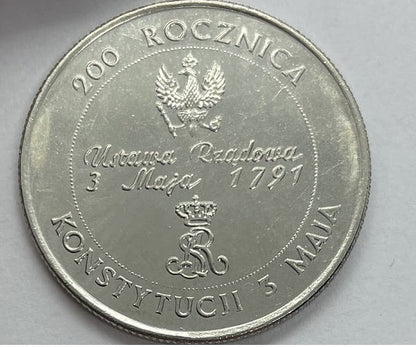 Moneta 10000 zł 200 rocznica Konstytucji 3 Maja 1991