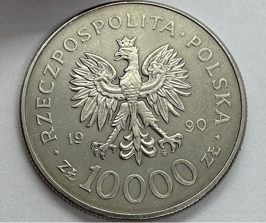 Moneta 10000 zł Solidarność 1980-1990 1990