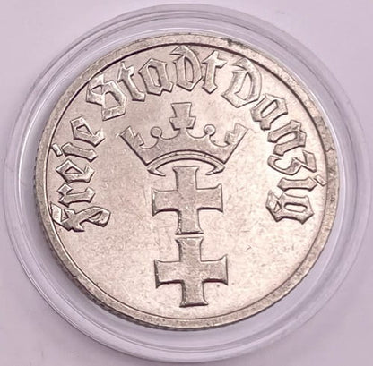 Moneta 1/2 guldena 1932 r. Wolne Miasto Gdańsk