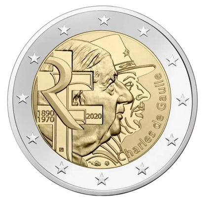 Moneta 2 euro 2020 Francja de Gaulle