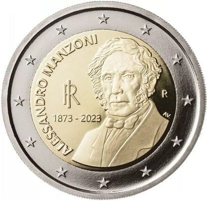 Moneta 2 euro 2023 Włochy Alessandro Manzoni