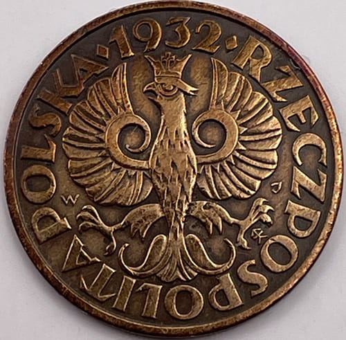 Moneta 2 grosze 1932 r.