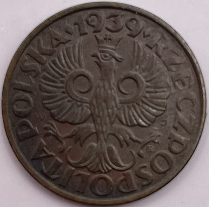 Moneta 2 grosze 1939