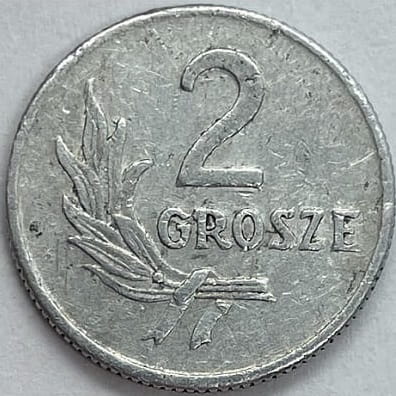 Moneta 2 grosze 1949 r. z obiegu