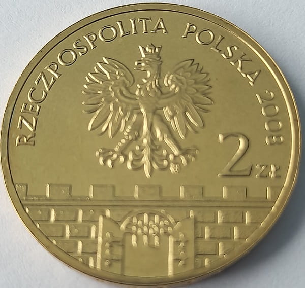 Moneta 2 zł Łowicz 2008